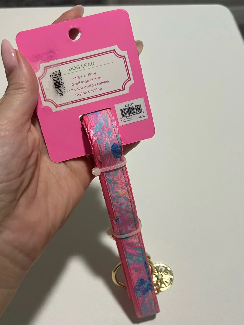 Lilly Pulitzer NWT Dog Leash Splendor In The Sand Size S/M New